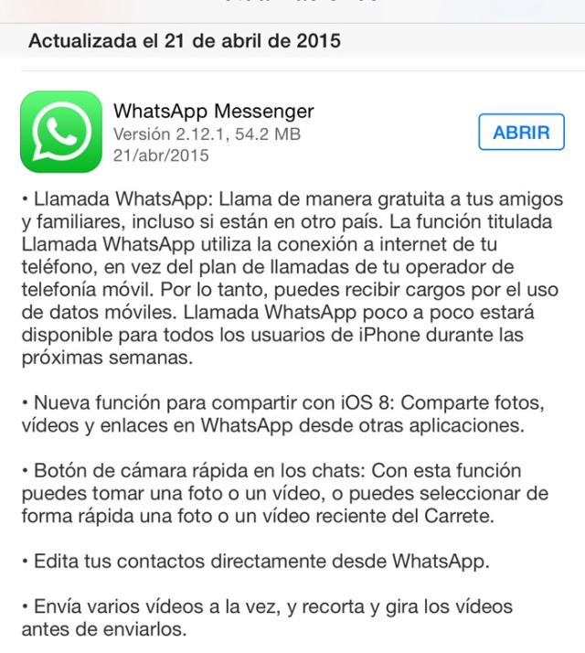 WhatsApp Novedades