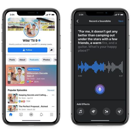Facebook anuncia su plataforma de podcasts en vivo